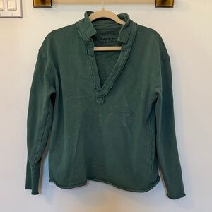 Frank and Eileen Green Popover Henley Sweater M